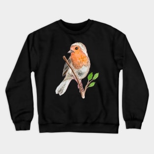 Robin Red Breast Bird Watercolor Crewneck Sweatshirt